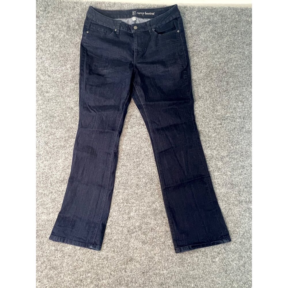 NY&C Womens size 14 denim jeans Curvey Bootcut a casual yet chic touch cotton